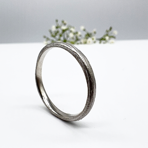 Misty Forest Silk Ring - Silber