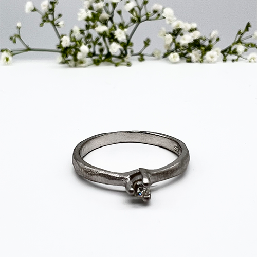 Misty Forest Twig Ring - Silber