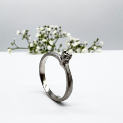Misty Forest Twig Ring - Silber