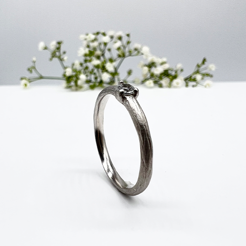 Misty Forest "Idyllic" Ring - 18K hvidguld med Rhodium