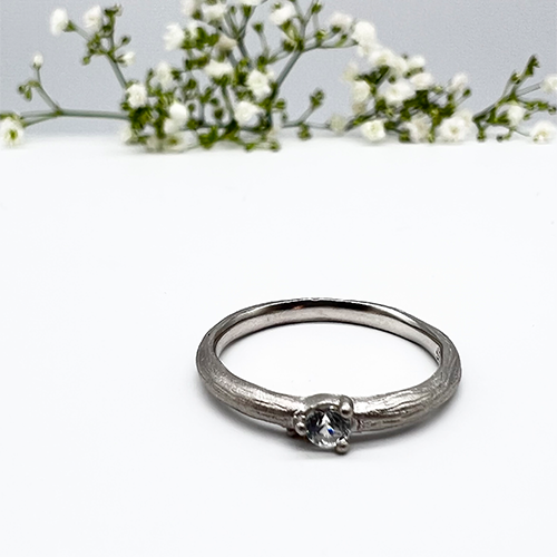 Misty Forest Idyllic Ring - 18K Natural White Gold