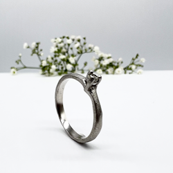 Misty Forest Twig Ring - 18K Natural White Gold