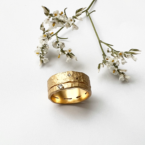 Misty Forest "Horizon" Ring - 18K Gulguld