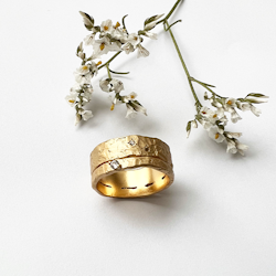 Misty Forest "Horizon" Ring - 18K Gulguld