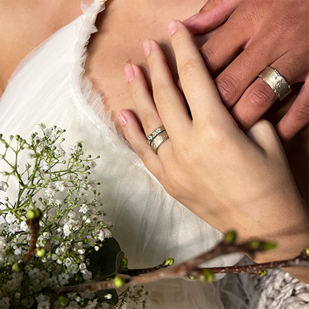 Misty Forest Azure Ring - 18K Natural White Gold