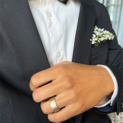 Misty Forest "Soil" Mens Ring - Förgyllt med 14K Guld