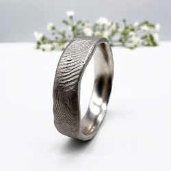 Misty Forest "Fingerprint" Mens Ring