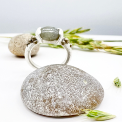Lu Stone Ring – Silber