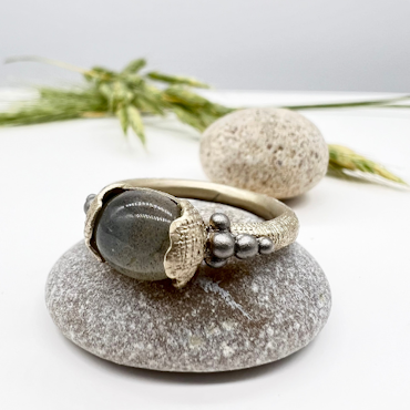 Lu Stone Ring - Brons/Guld