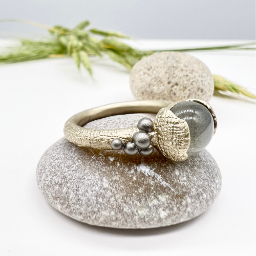 Lu Stone Ring - Brons/Guld