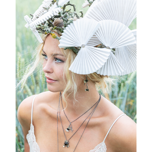 Halsband Dewy Ringlet Butterfly - Brons/Guld
