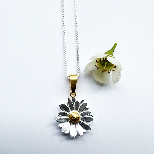 Daisies Halsband - Silver/Guld