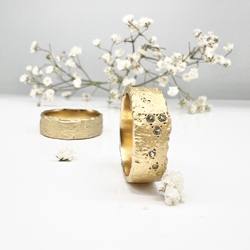 Misty Forest Starshine Ring - 18K Natural White Gold