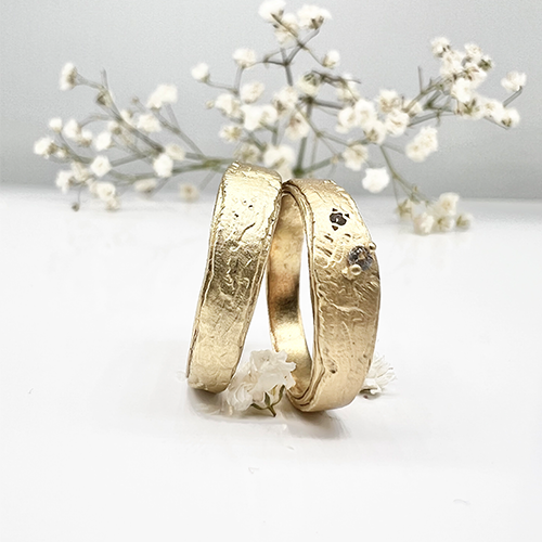 Misty Forest Summer Rain Ring - 18K Natural White Gold