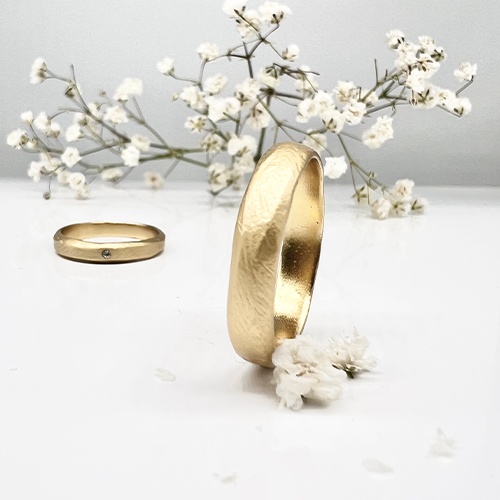 Misty Forest Louie Mens Ring - 18K Natural White Gold