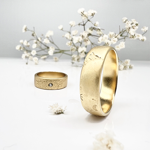 Misty Forest Mens World Ring - 18K Natural White Gold