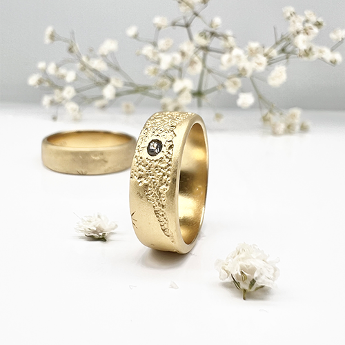 Misty Forest "World" Ring - 18K Naturligt Vitguld