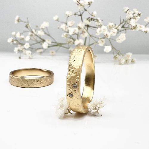Misty Forest Twinkle Ring - 18K Natural White Gold