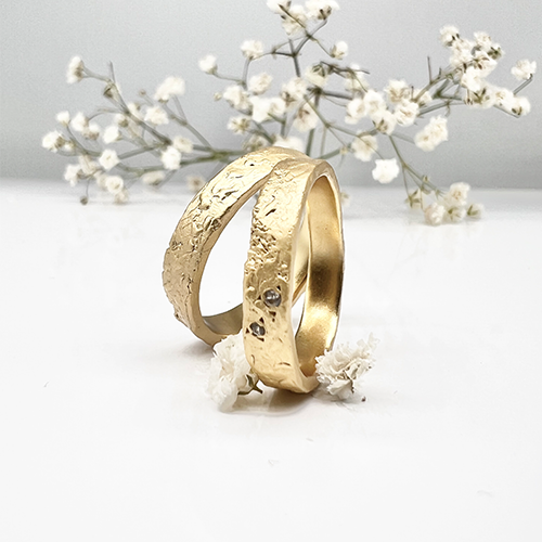 Misty Forest Twinkle Ring - 18K Natural White Gold