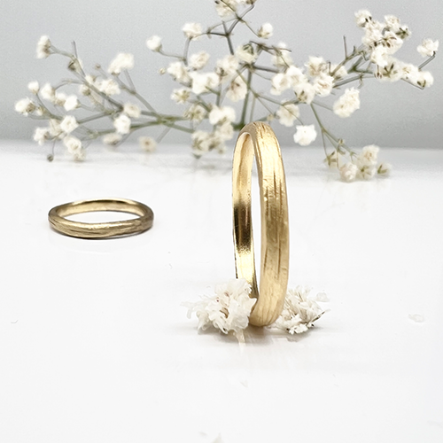 Misty Forest Silk Ring - 18K Natural White Gold