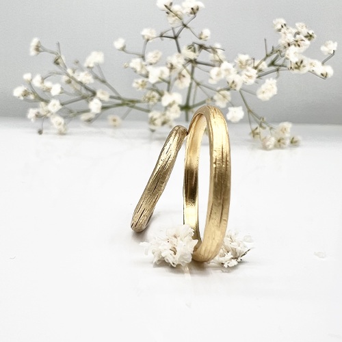 Misty Forest Silk Ring - 18K Natural White Gold