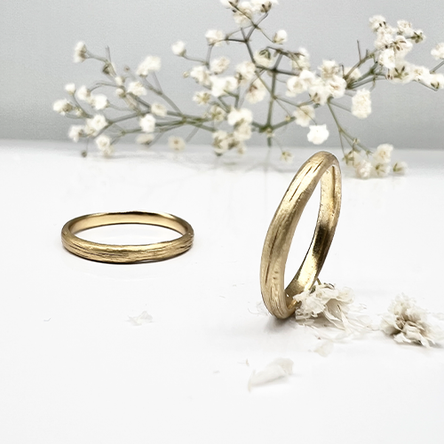 Misty Forest Silk Ring - 18K Natural White Gold
