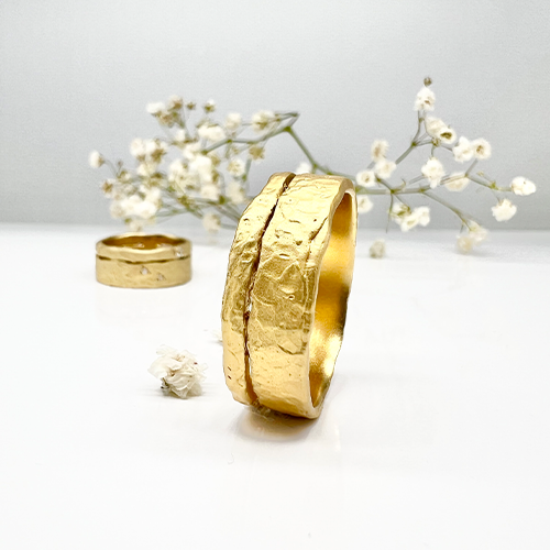 Misty Forest "Wilderness" Mens Ring - 18K Gulguld
