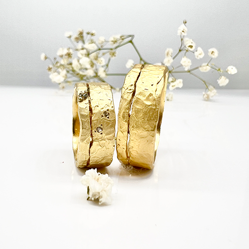 Misty Forest "Wilderness" Mens Ring - 18K Gulguld