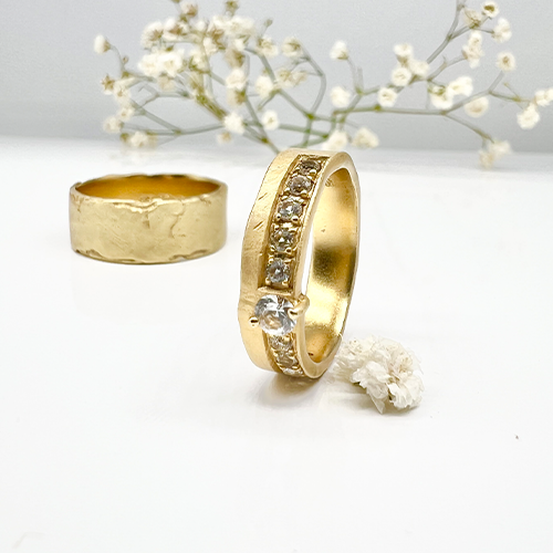Misty Forest "Shadow" Ring - 18K Gulguld