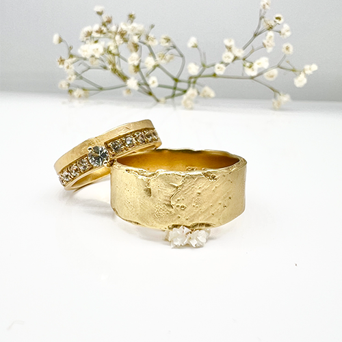 Misty Forest "Shadow" Ring - 18K Gulguld