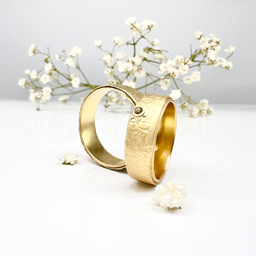 Misty Forest "Azure" Ring - 18K Gulguld