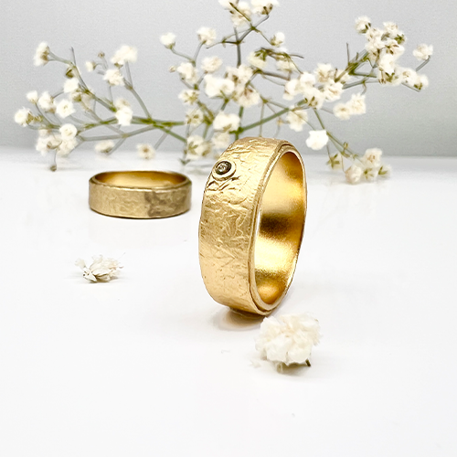 Misty Forest "Azure" Ring - 18K Gulguld