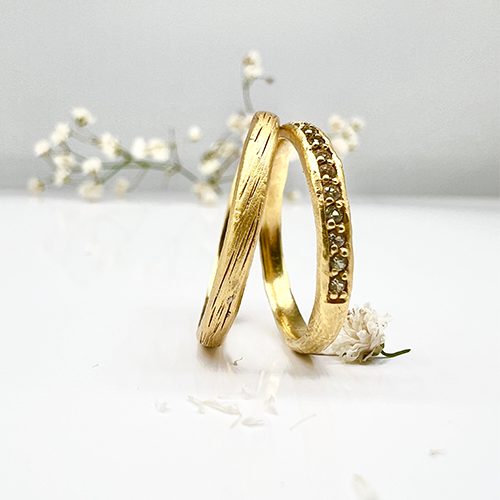 Misty Forest "Rainbow" Ring - 18K Gulguld