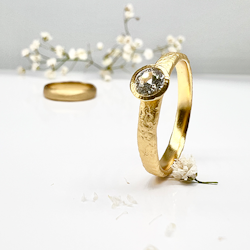Misty Forest "Teardrop" Ring - 18K Gulguld