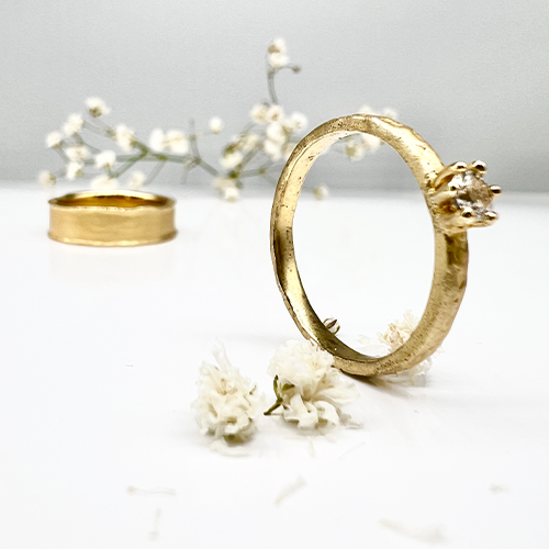 Misty Forest "Raindrop" Ring - 18K Gulguld