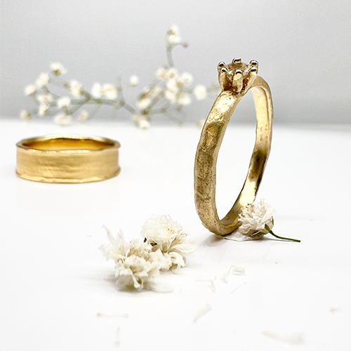 Misty Forest "Raindrop" Ring - 18K Gulguld