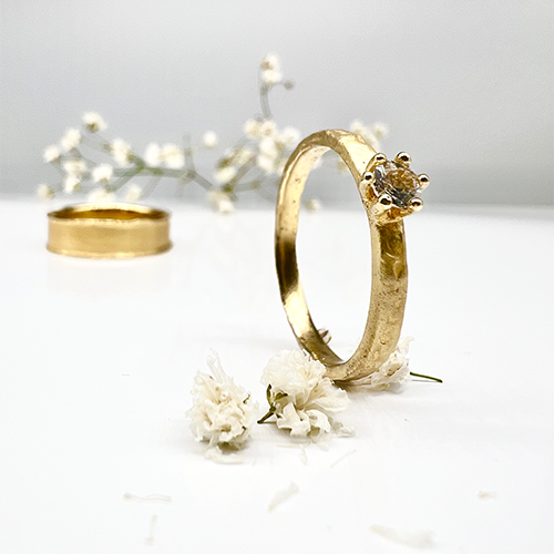 Misty Forest "Raindrop" Ring - 18K Gulguld