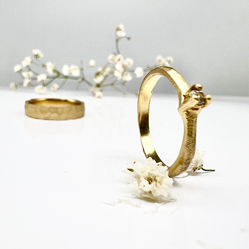 Misty Forest "Twig" Ring - 18K Gulguld