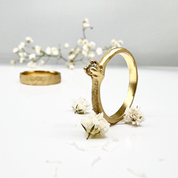 Misty Forest "Twig" Ring - 18K Gulguld