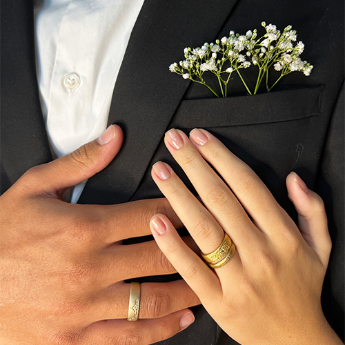 Misty Forest Mens "World" Ring - 18K Gulguld
