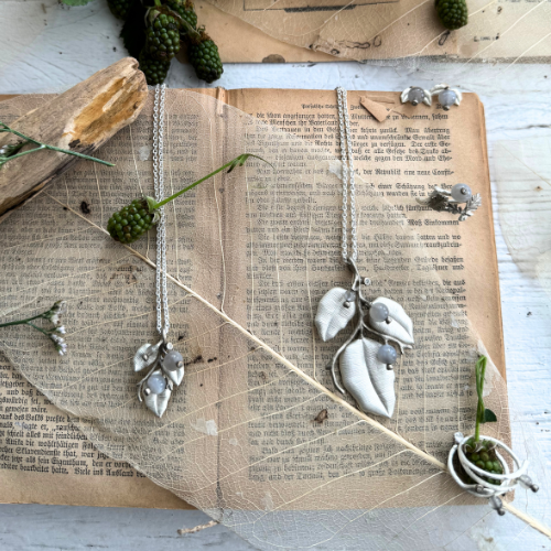 Necklace Wildflower Garland - Silver