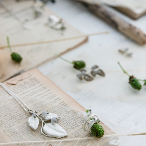 Dewdrop Meadow Earrings - Silver
