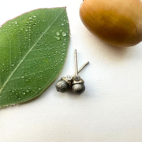 Earrings Acorn - Gold/Bronze