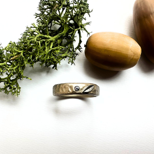 Ring Green Leaf - Guld/Brons