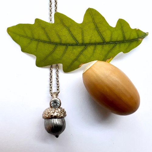 Necklace Simple Seed of Oak - Gold/Bronze