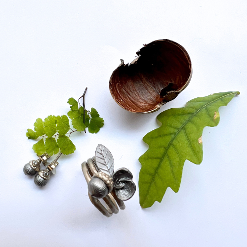 Earrings Acorn - Gold/Bronze