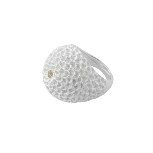 Ring Pompondahlia - Silver/Guld