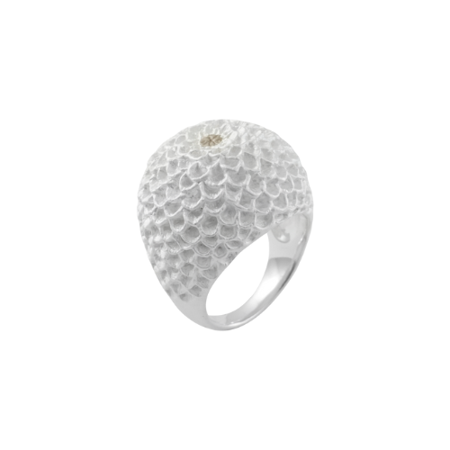 Ring Pompondahlia - Silver/Guld