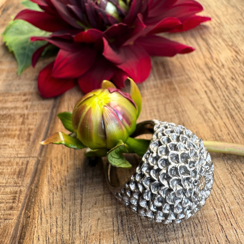 Ring Pompondahlia - Brons/Guld
