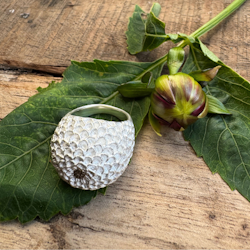 Ring Pompondahlia - Silver/Guld